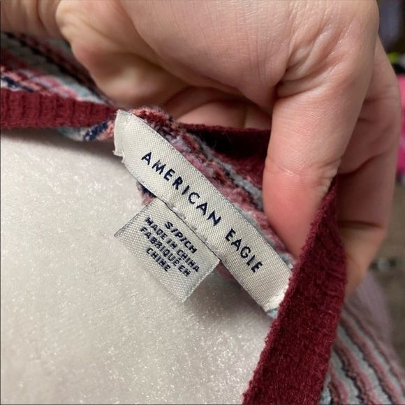 AMERICAN EAGLE | Striped Long Sleeve Shirt - Picture 2 of 4